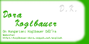 dora koglbauer business card